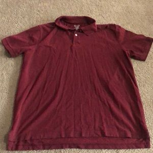 Maroon extra large short sleeve polo quarter button
